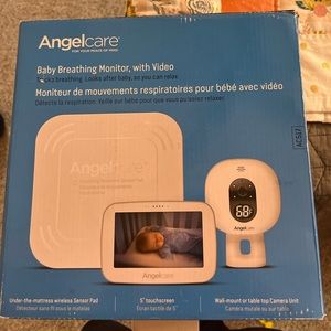 Angel care baby breathing monitor with camera.